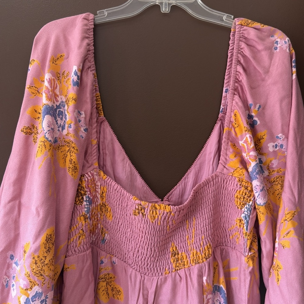 Free People Pink Floral Mini Dress - Picture 5 of 6